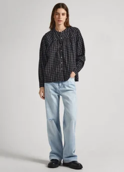 Mulher Pepe Jeans Camisas E Blusas>Camisa Algodao Xadrez