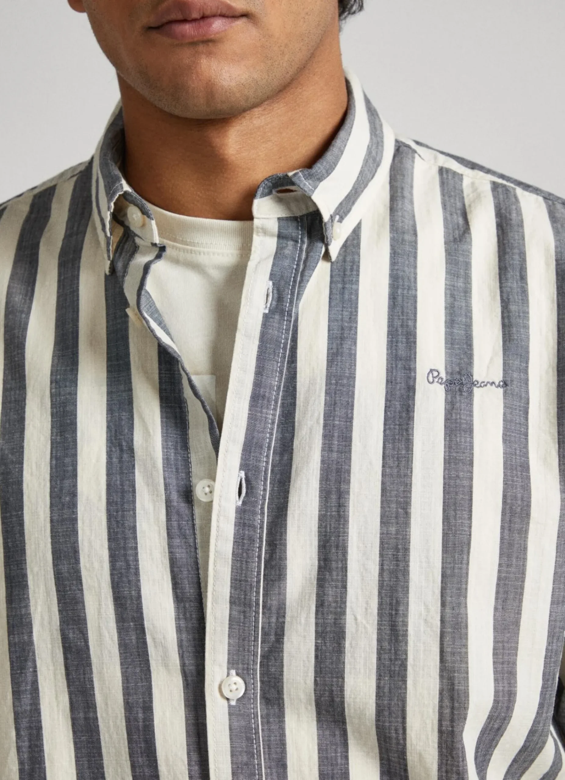 Homem Pepe Jeans Camisas>Camisa As Riscas Regular Fit