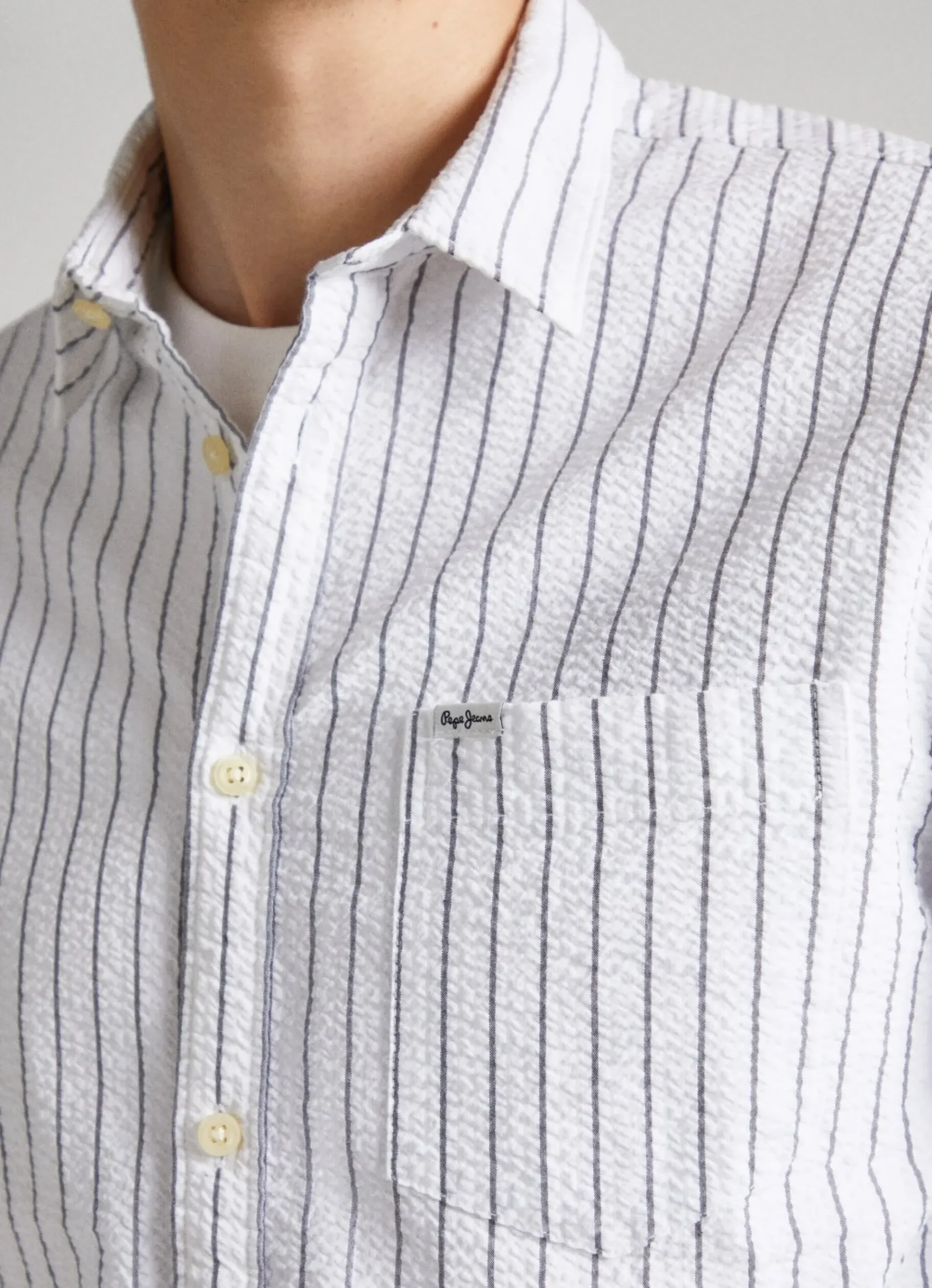 Homem Pepe Jeans Camisas>Camisa As Riscas Regular Fit