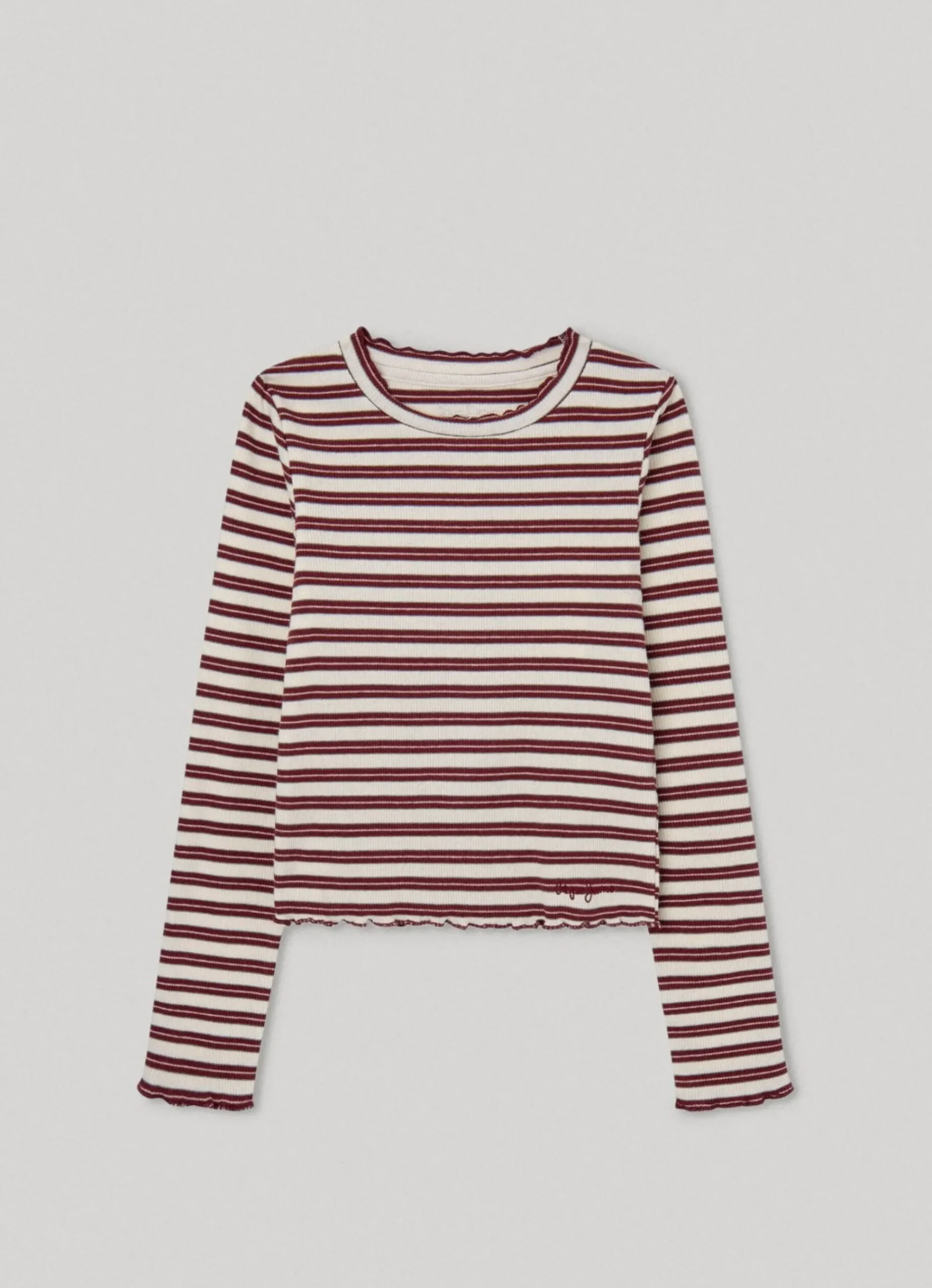 Rapariga Pepe Jeans Camisas E T-Shirts>Camisa Canelada As Riscas