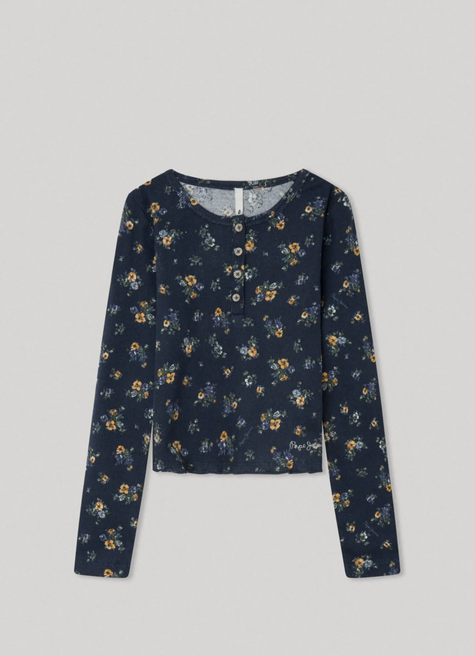 Rapariga Pepe Jeans Camisas E T-Shirts>Camisa Canelada Padrao Floral