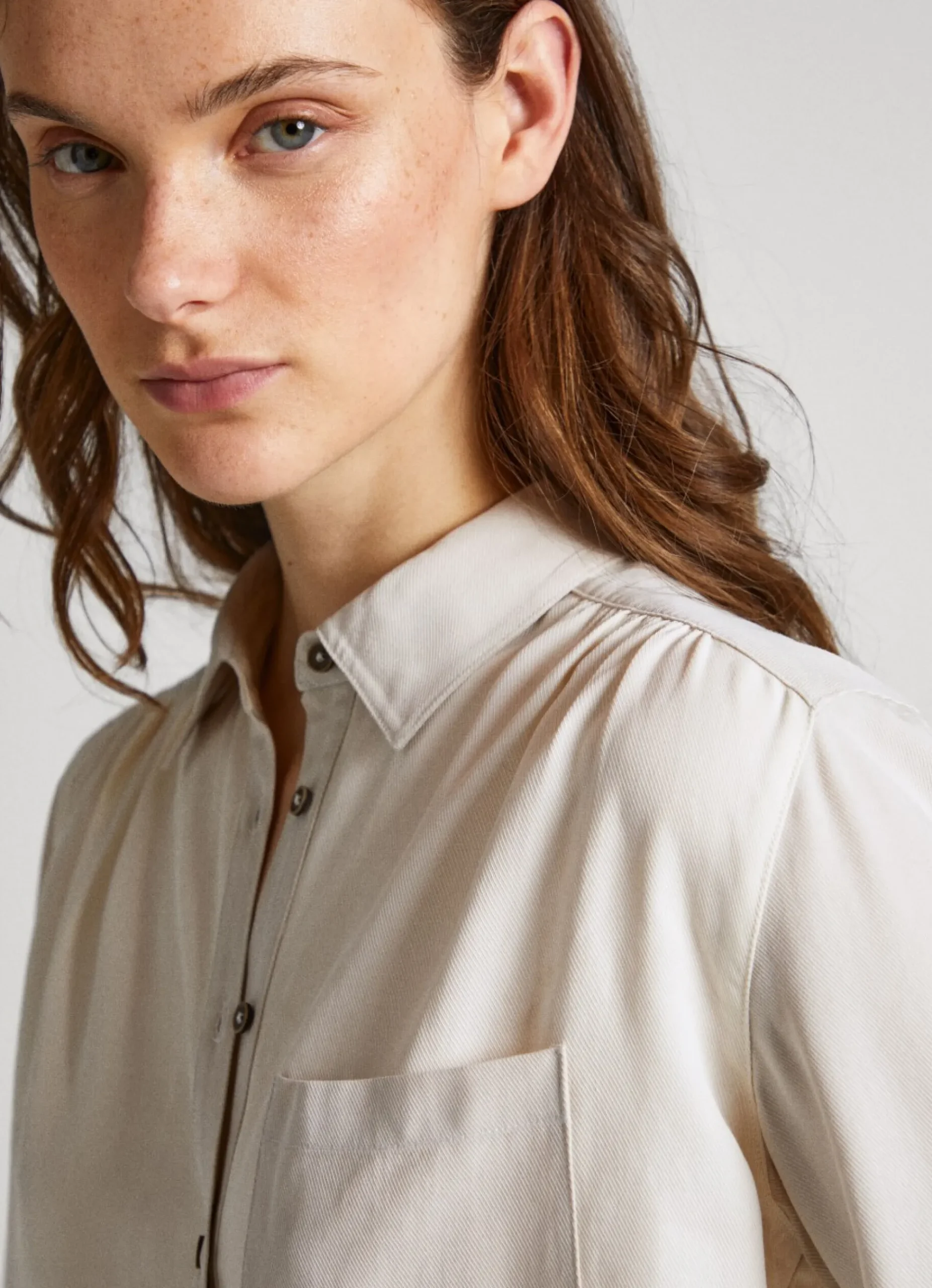 Mulher Pepe Jeans Camisas E Blusas>Camisa Com Efeito Patch