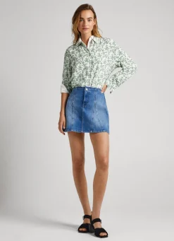 Mulher Pepe Jeans Camisas E Blusas>Camisa Com Padrao Geometrico