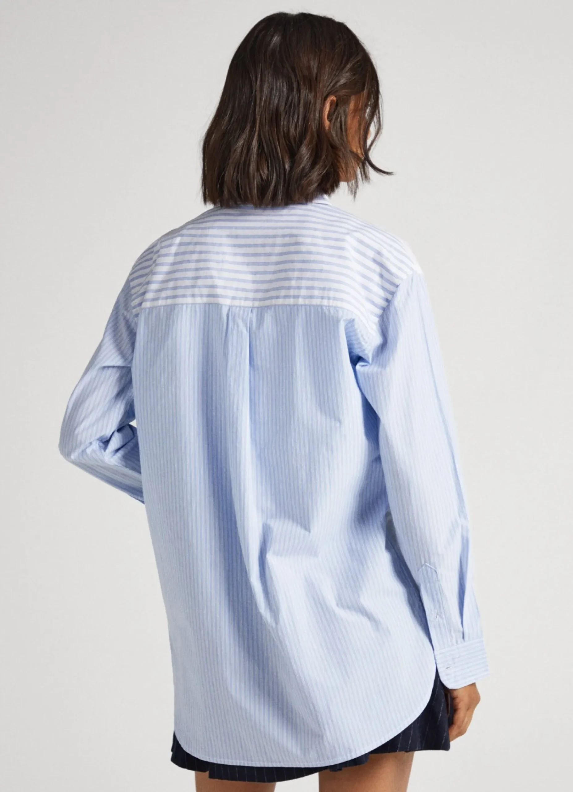 Mulher Pepe Jeans Camisas E Blusas>Camisa Comprida Popelina As Riscas
