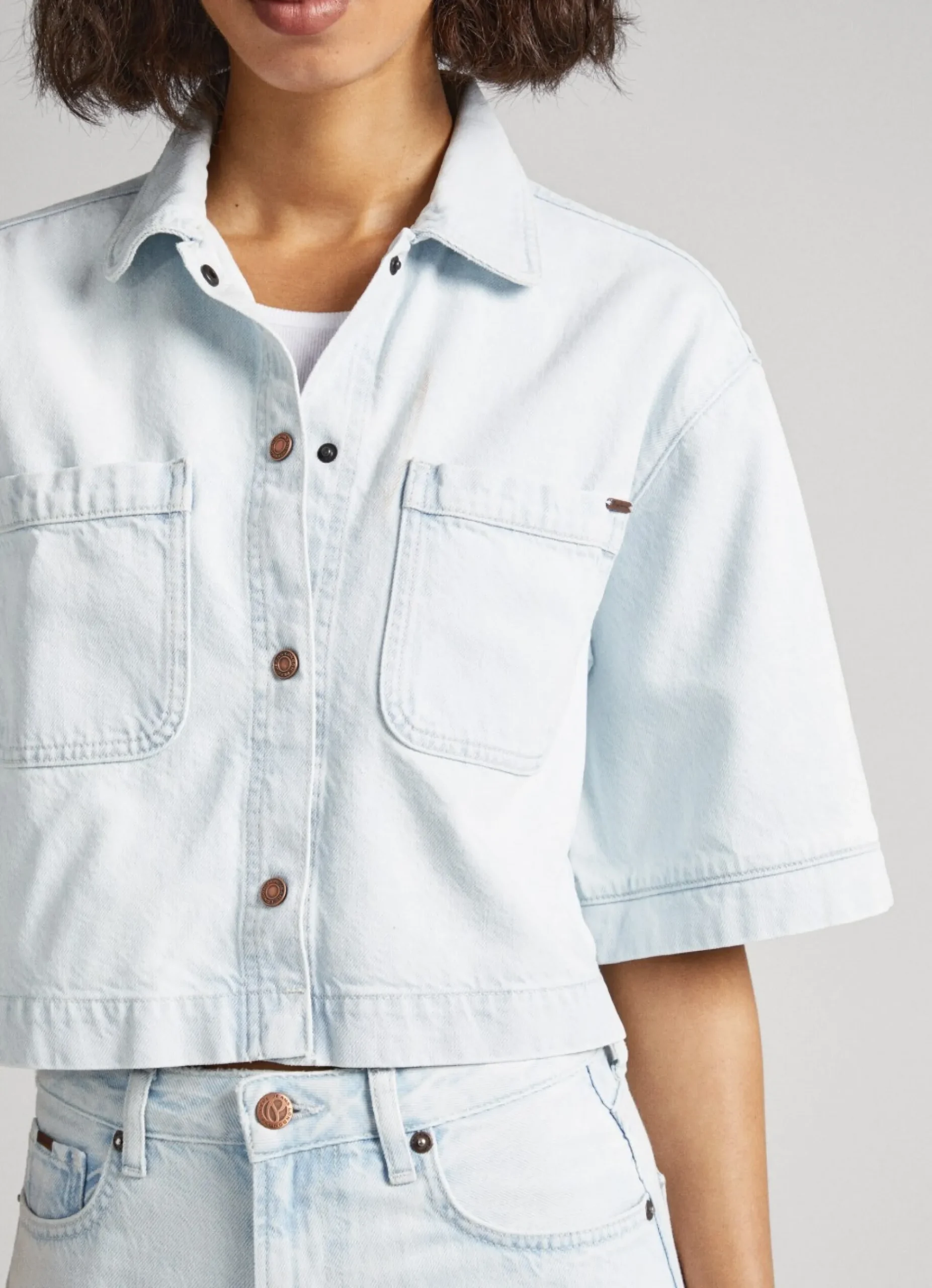 Mulher Pepe Jeans Camisas E Blusas>Camisa De Manga Curta