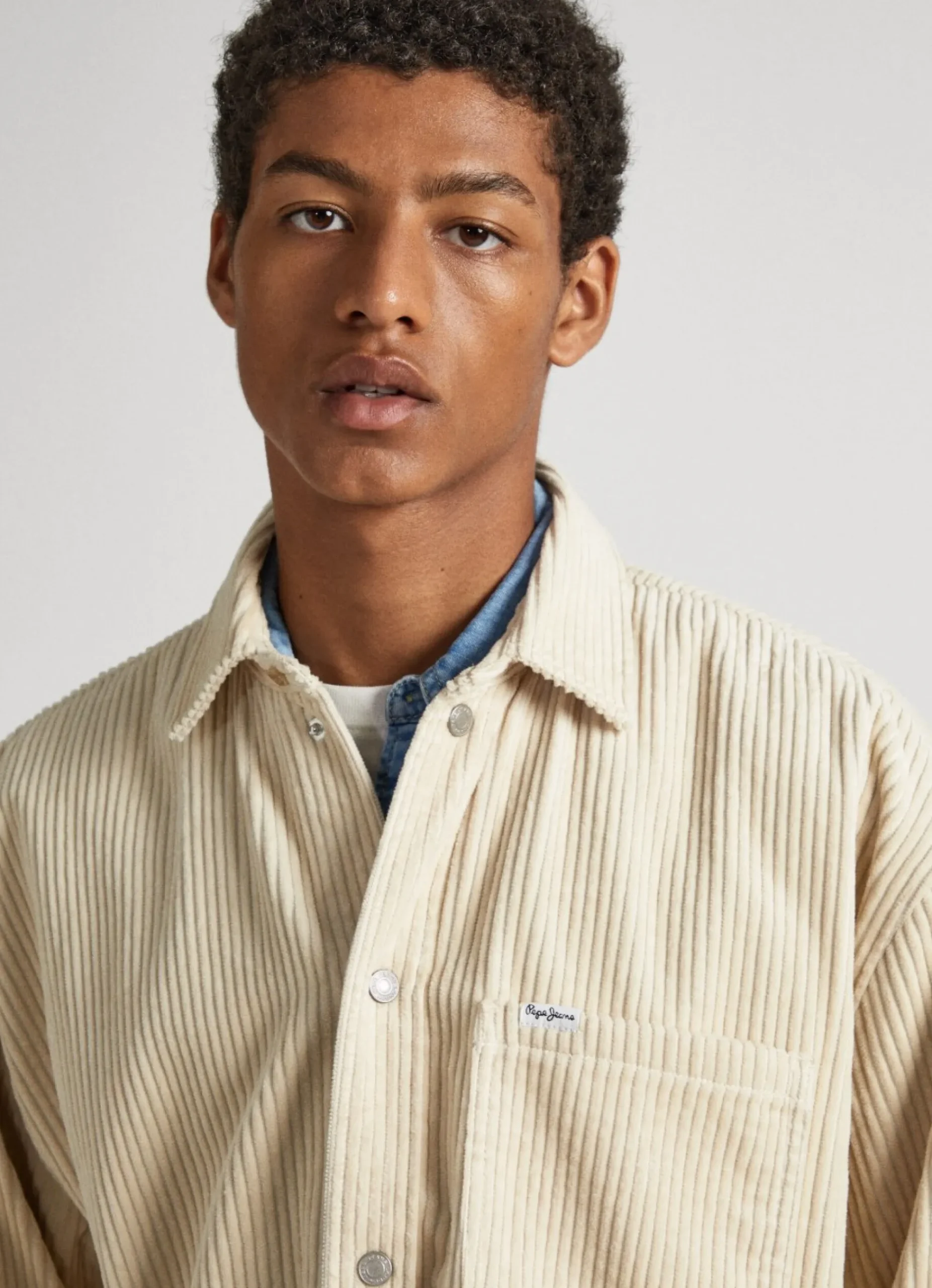 Homem Pepe Jeans Camisas>Camisa De Veludo Oversized