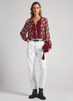 Mulher Pepe Jeans Camisas E Blusas>Camisa Estampado Ornamental