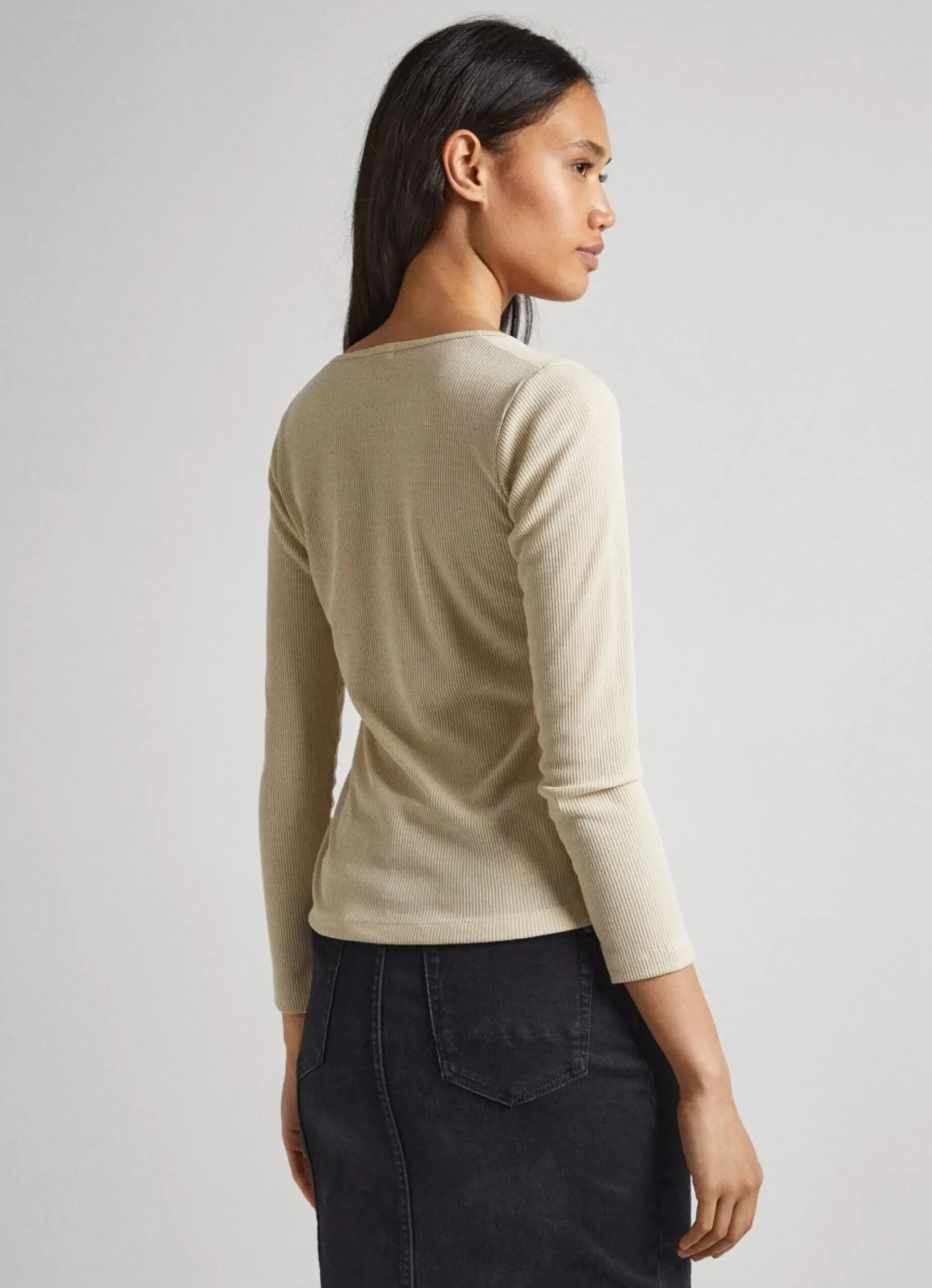 Mulher Pepe Jeans T-Shirts>Camisa Melange Canelada