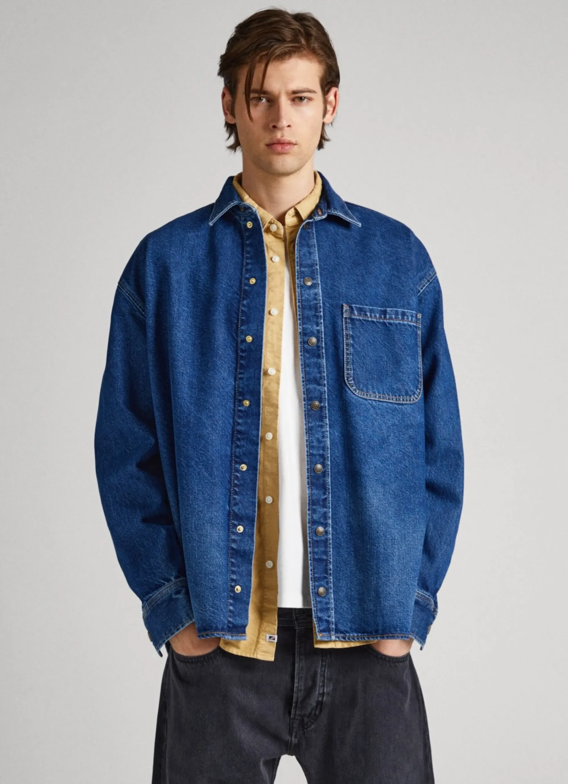 Homem Pepe Jeans Camisas>Camisa Oversized