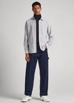 Homem Pepe Jeans Camisas>Camisa Oxford As Riscas