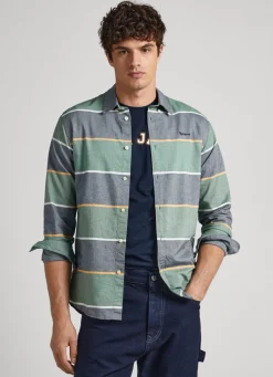 Homem Pepe Jeans Camisas>Camisa Oxford As Riscas
