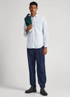 Homem Pepe Jeans Camisas>Camisa Oxford As Riscas Bengala