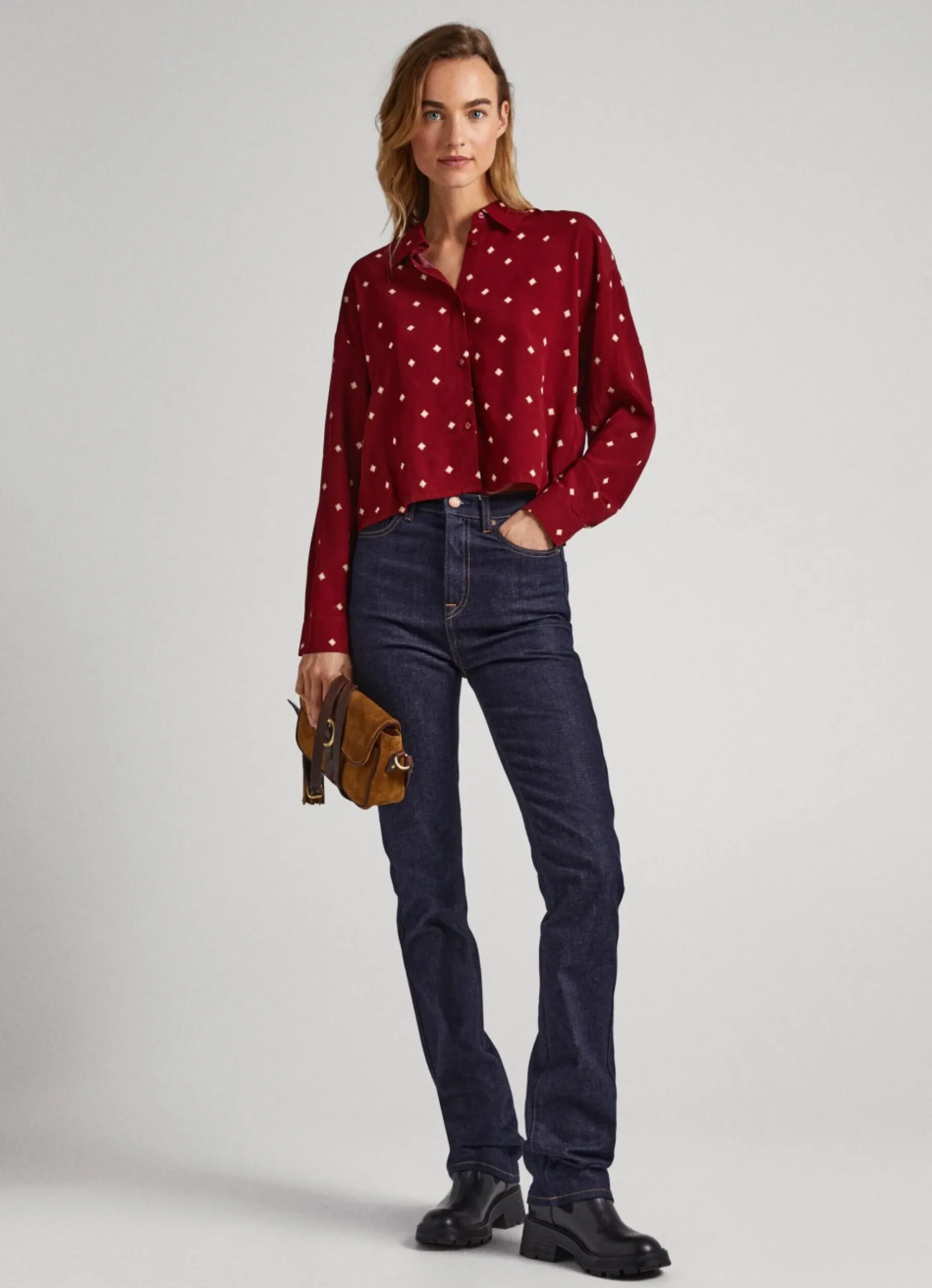 Mulher Pepe Jeans Camisas E Blusas>Camisa Padrao As Bolinhas