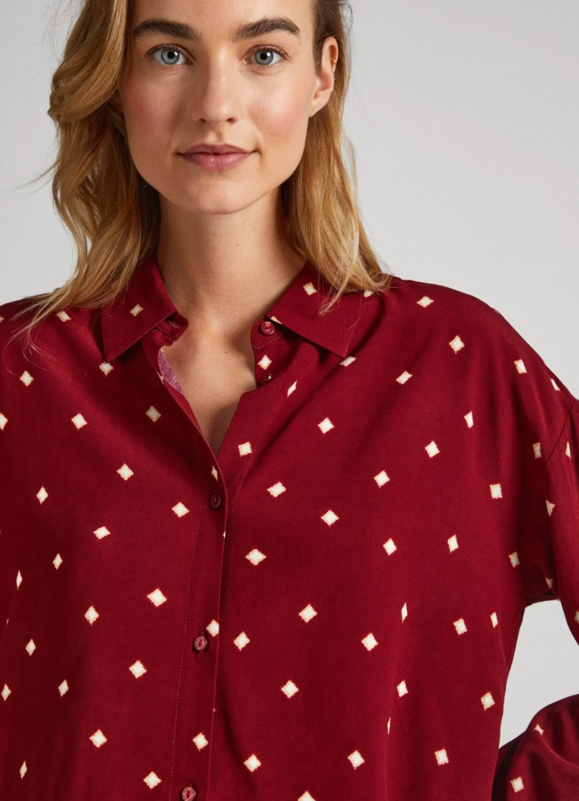 Mulher Pepe Jeans Camisas E Blusas>Camisa Padrao As Bolinhas