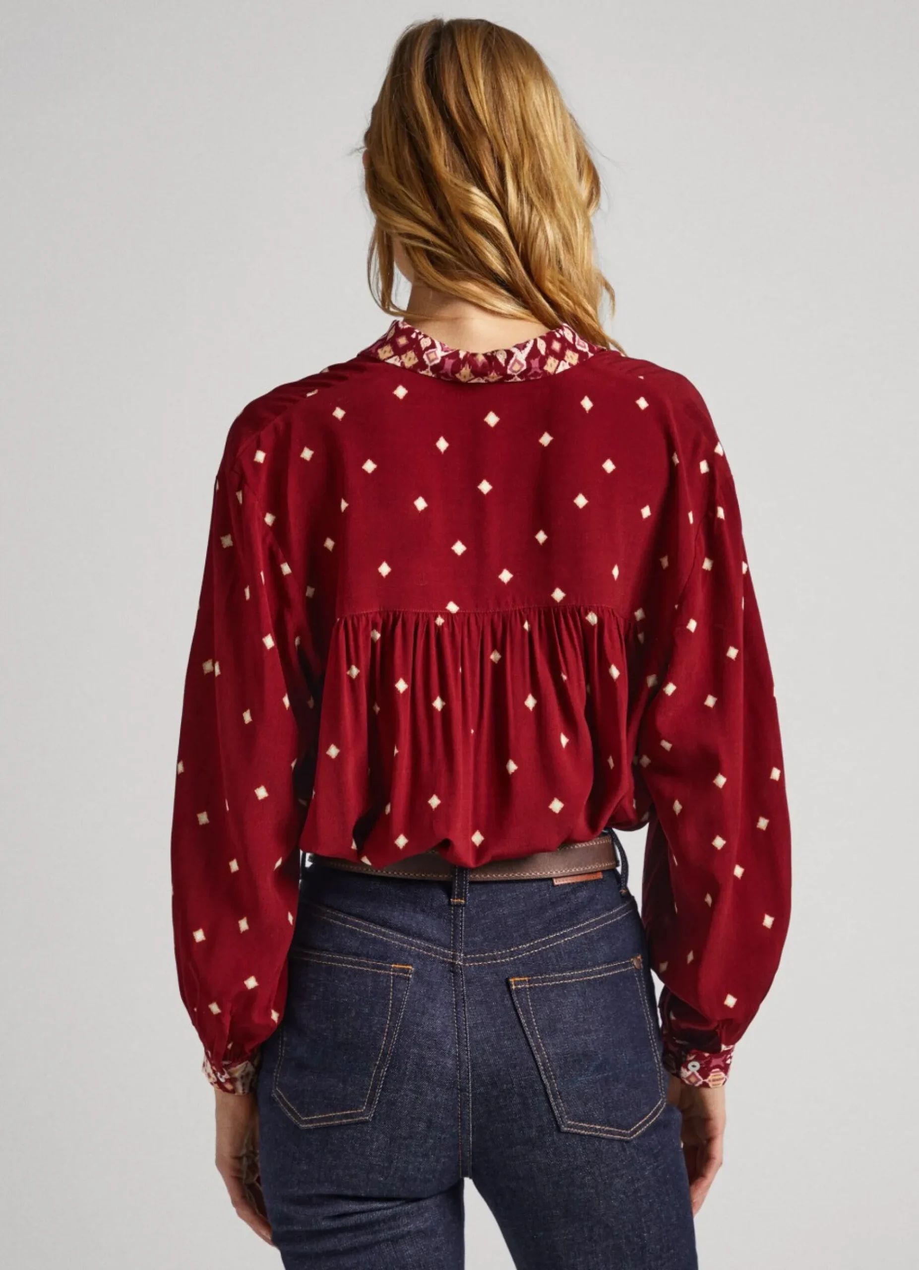 Mulher Pepe Jeans Camisas E Blusas>Camisa Padrao As Bolinhas