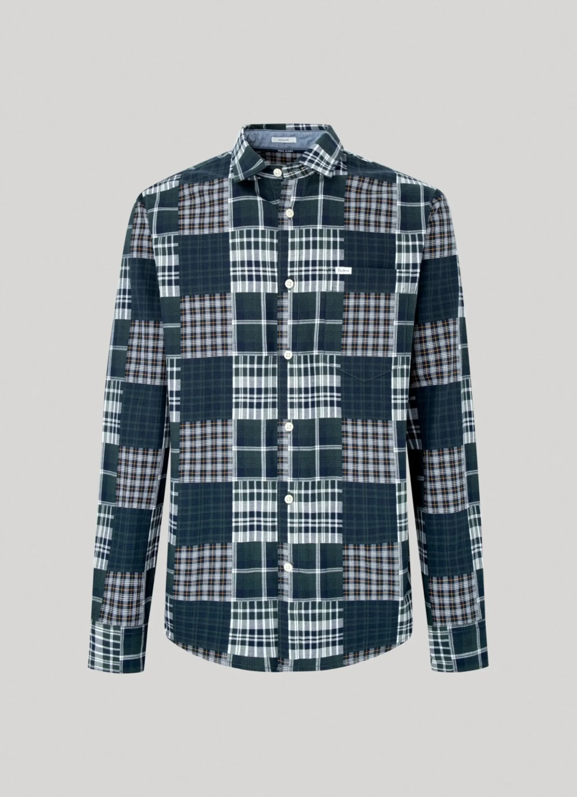 Homem Pepe Jeans Camisas>Camisa Patchwork Regular Fit