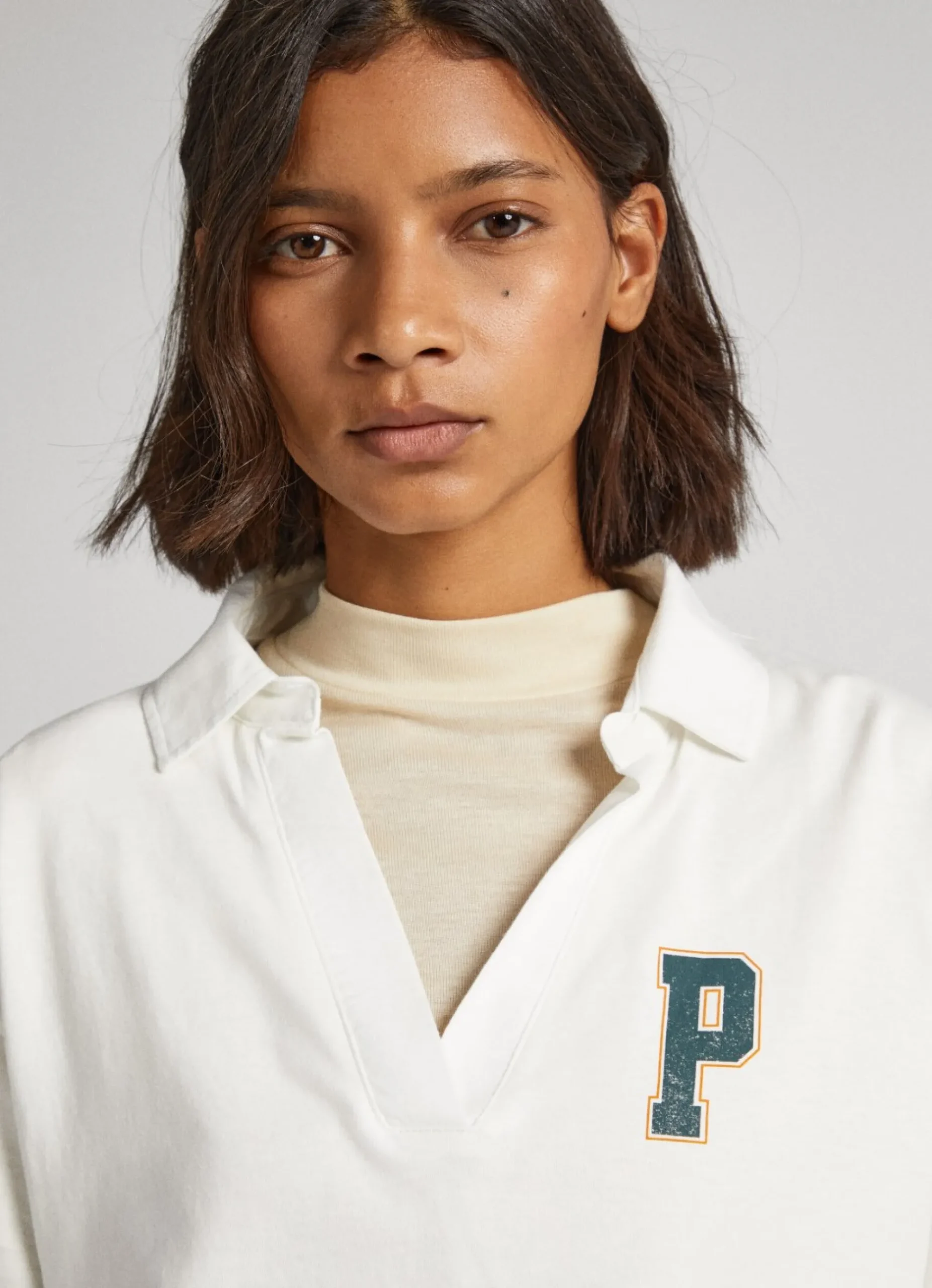 Mulher Pepe Jeans T-Shirts>Camisa Polo Manga Comprida