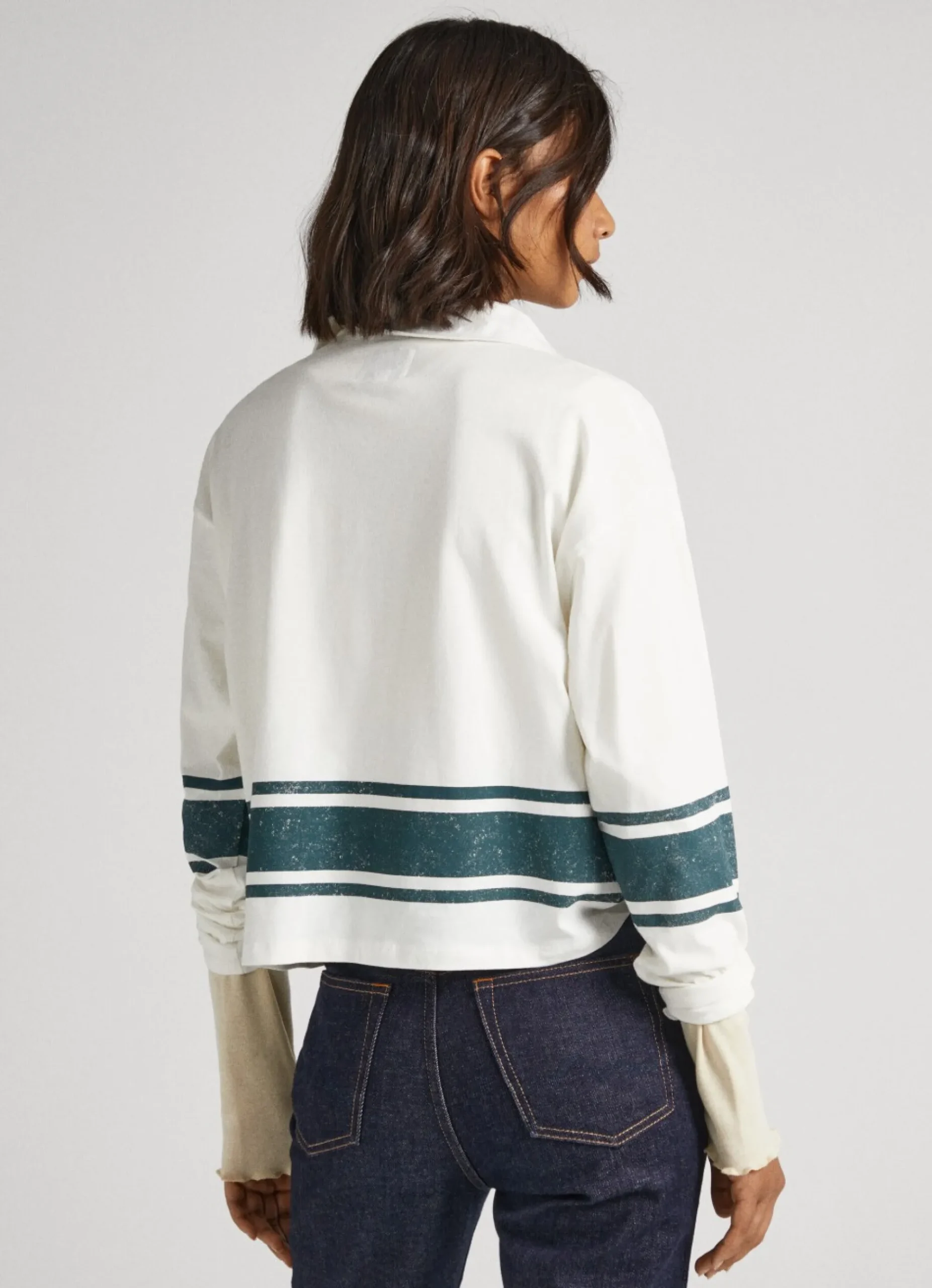 Mulher Pepe Jeans T-Shirts>Camisa Polo Manga Comprida