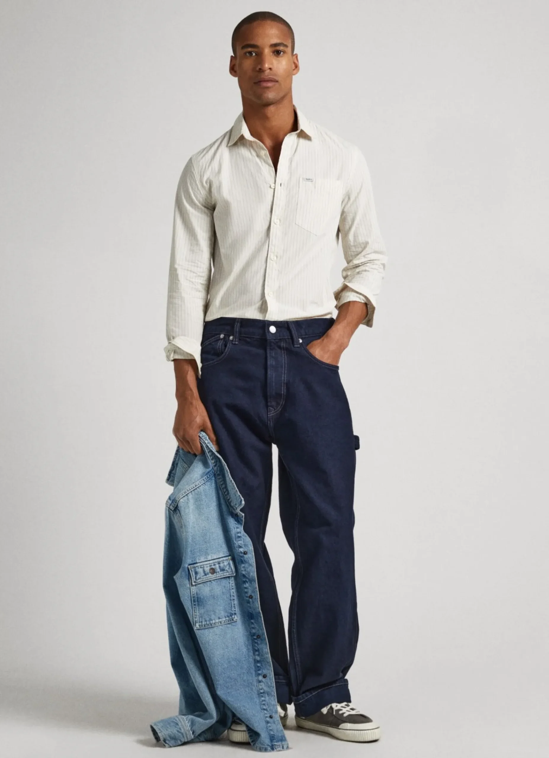 Homem Pepe Jeans Camisas>Camisa Popelina As Riscas Bengala