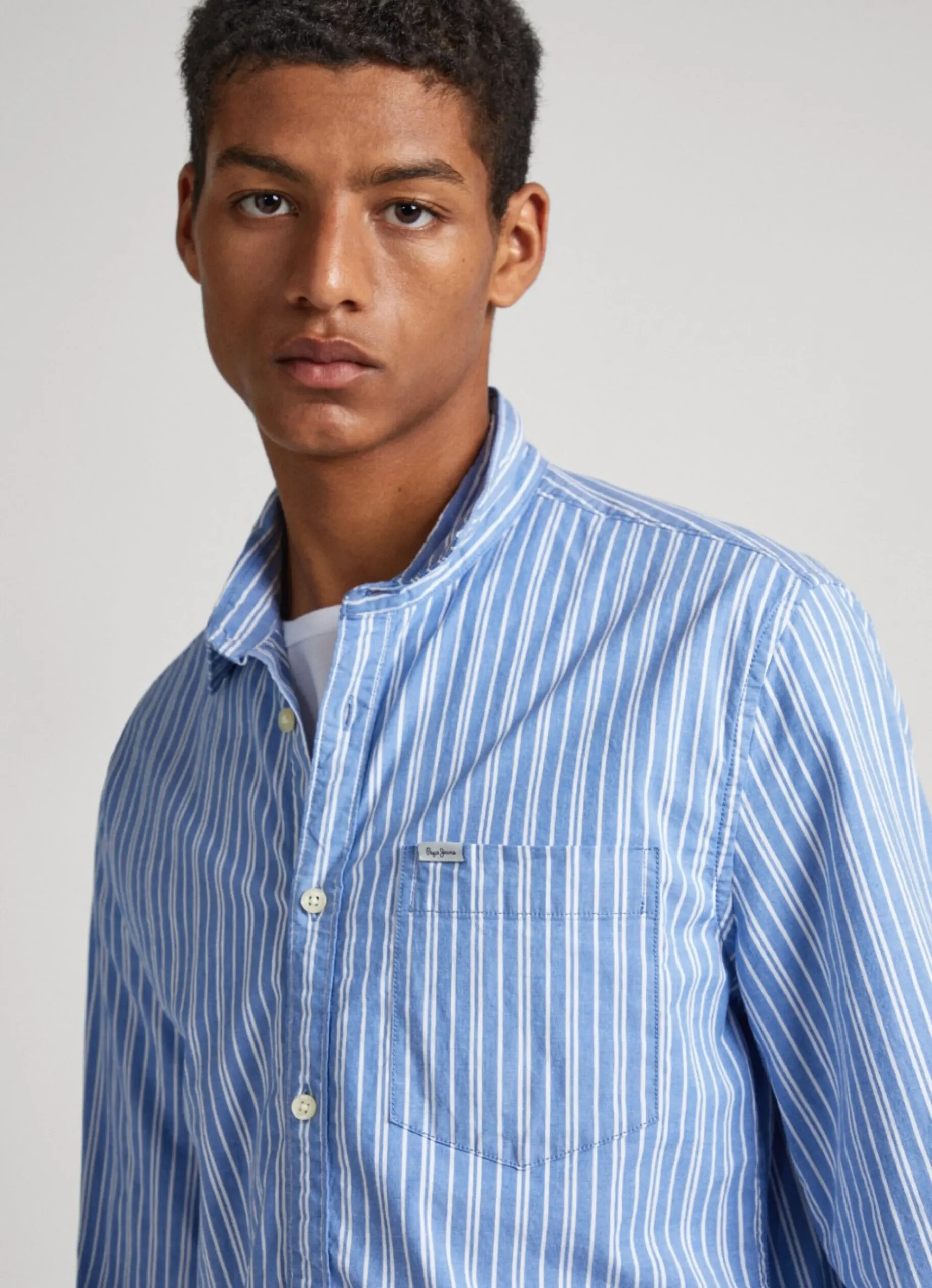 Homem Pepe Jeans Camisas>Camisa Popelina As Riscas