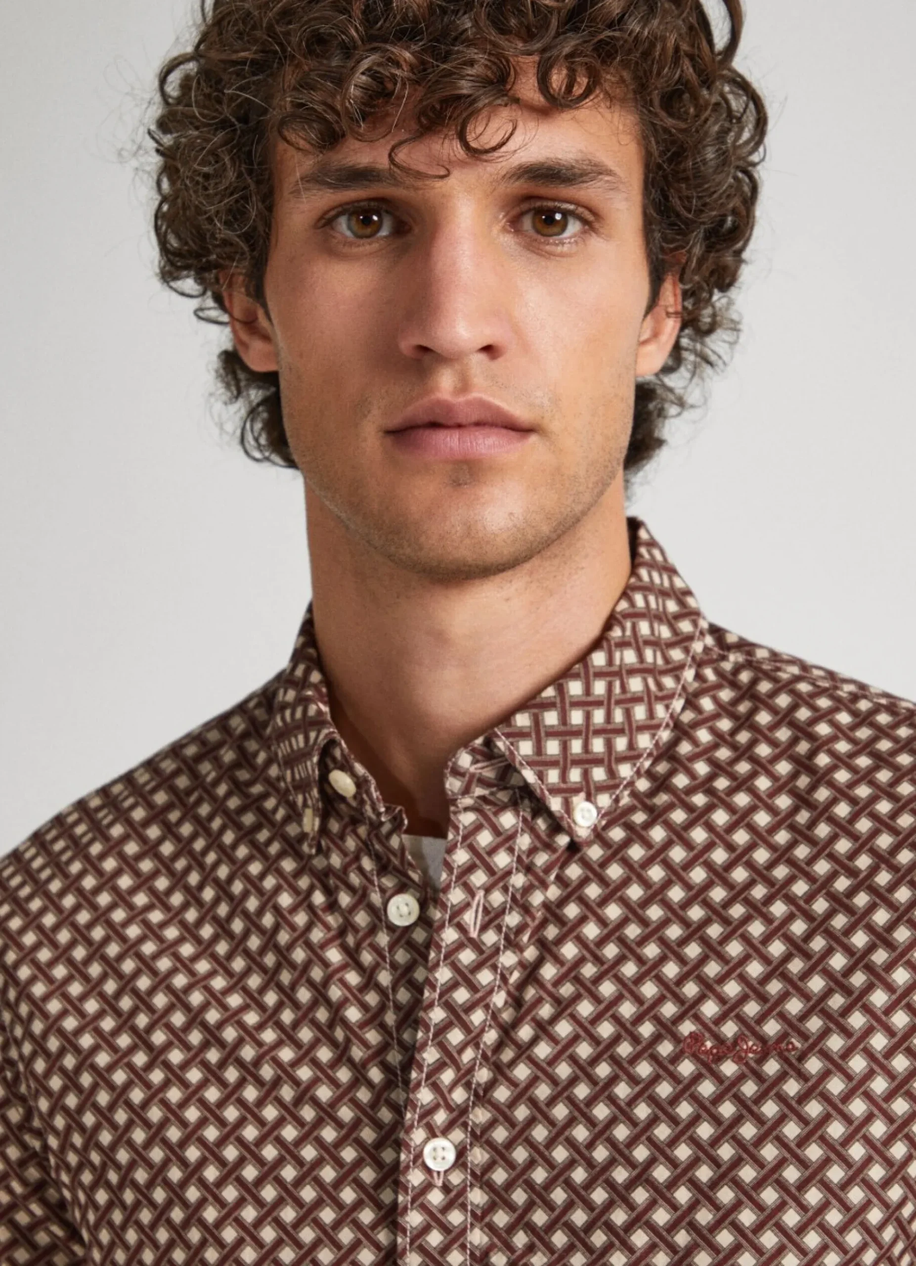 Homem Pepe Jeans Camisas>Camisa Popelina Padrao Geometrico