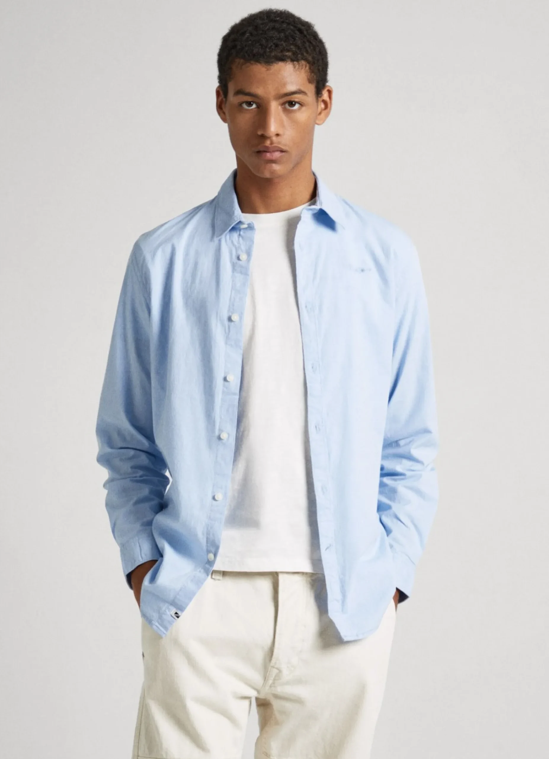 Homem Pepe Jeans Camisas>Camisa Popelina Slim Fit