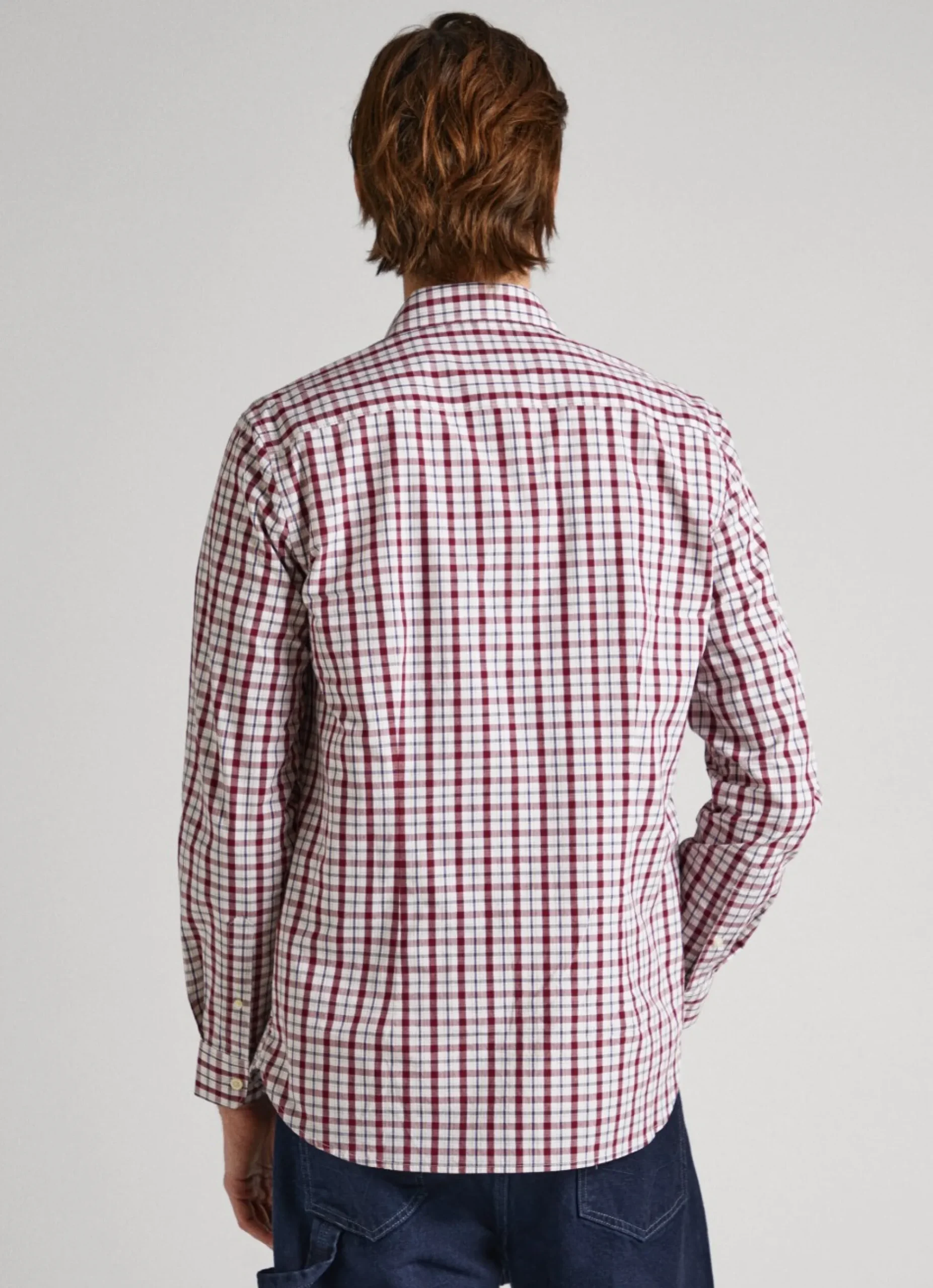 Homem Pepe Jeans Camisas>Camisa Popelina Xadrez Slim Fit