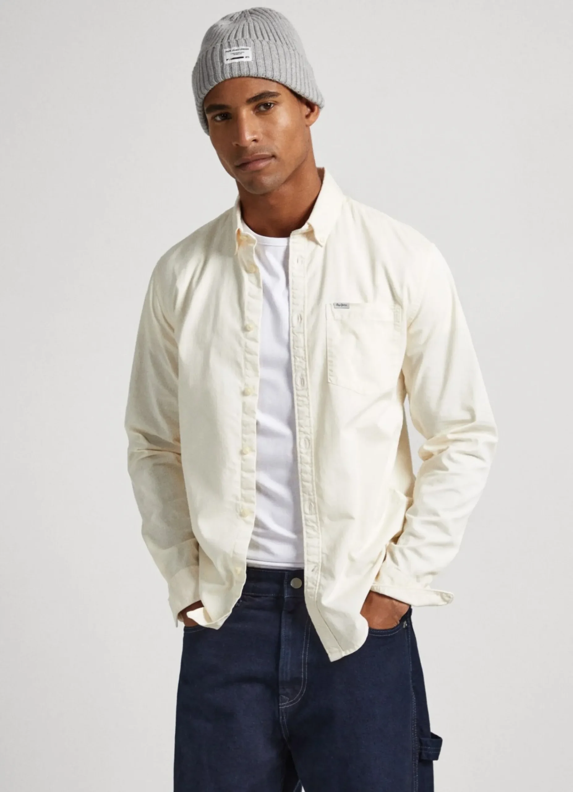 Homem Pepe Jeans Camisas>Camisa Sarja Algodao Regular Fit