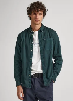 Homem Pepe Jeans Camisas>Camisa Sarja Algodao Regular Fit