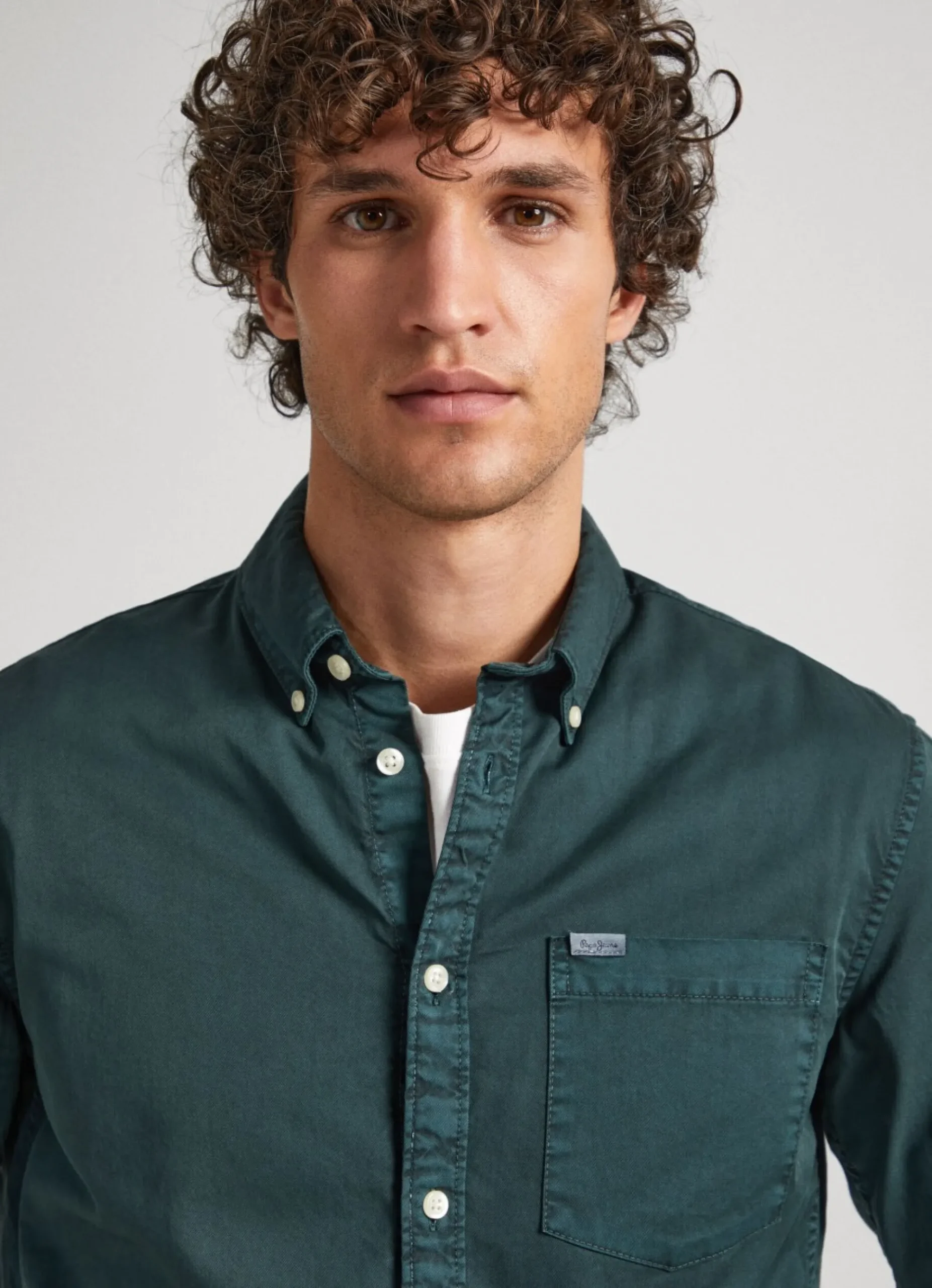 Homem Pepe Jeans Camisas>Camisa Sarja Algodao Regular Fit