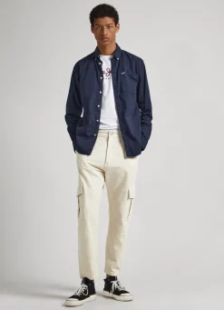 Homem Pepe Jeans Camisas>Camisa Sarja Algodao Regular Fit