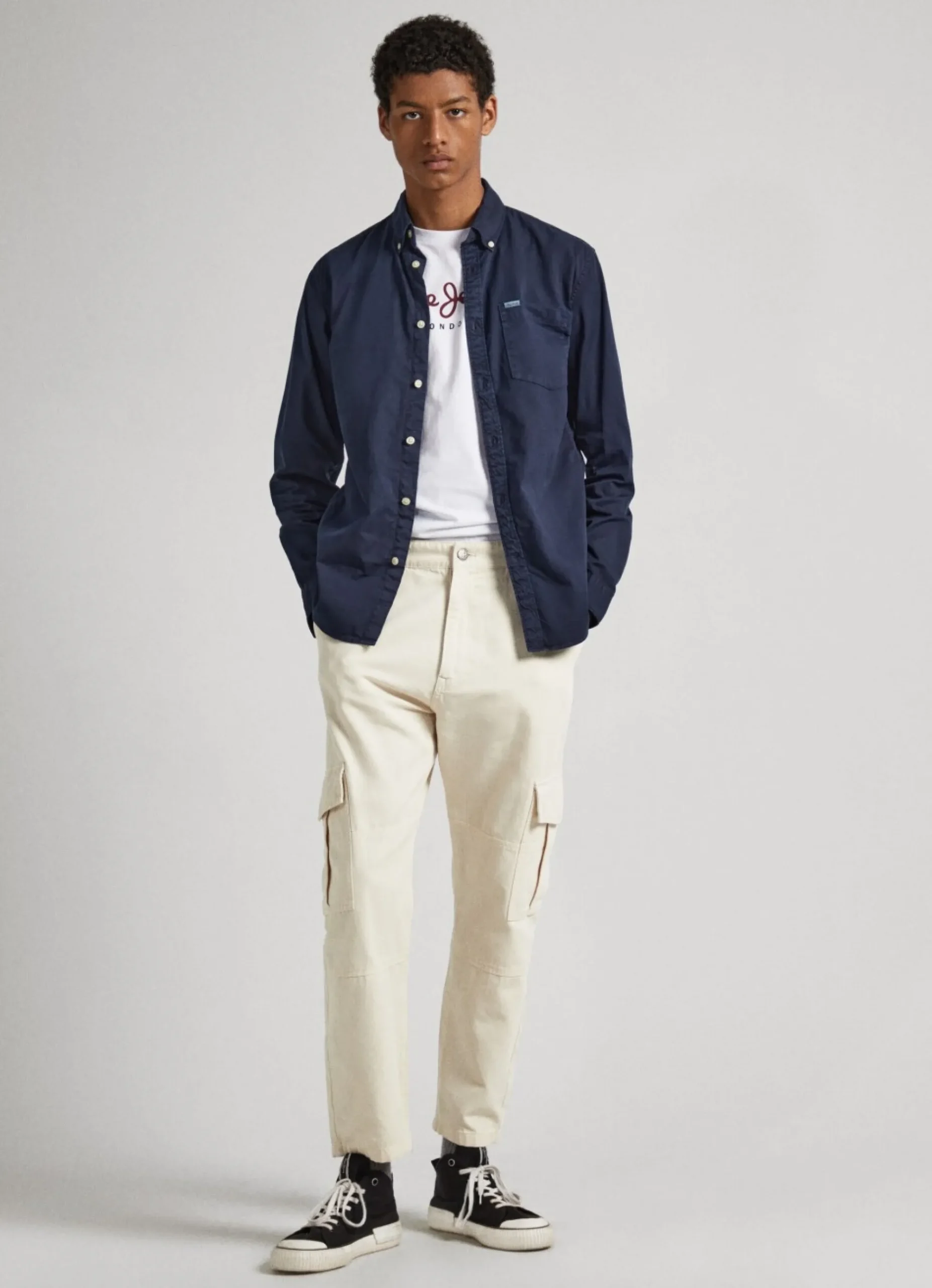 Homem Pepe Jeans Camisas>Camisa Sarja Algodao Regular Fit