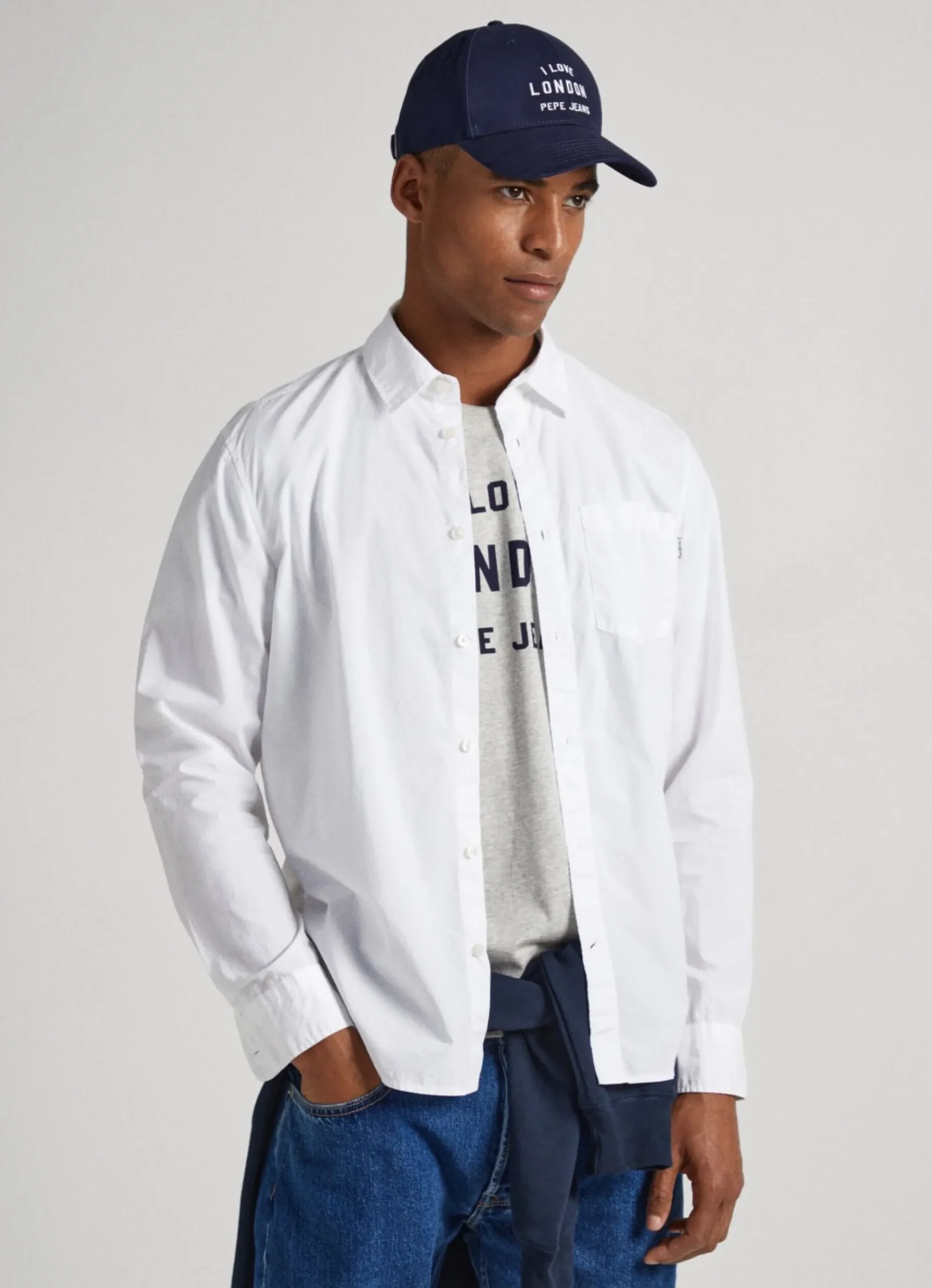 Homem Pepe Jeans Camisas>Camisa Unisexo I Love London