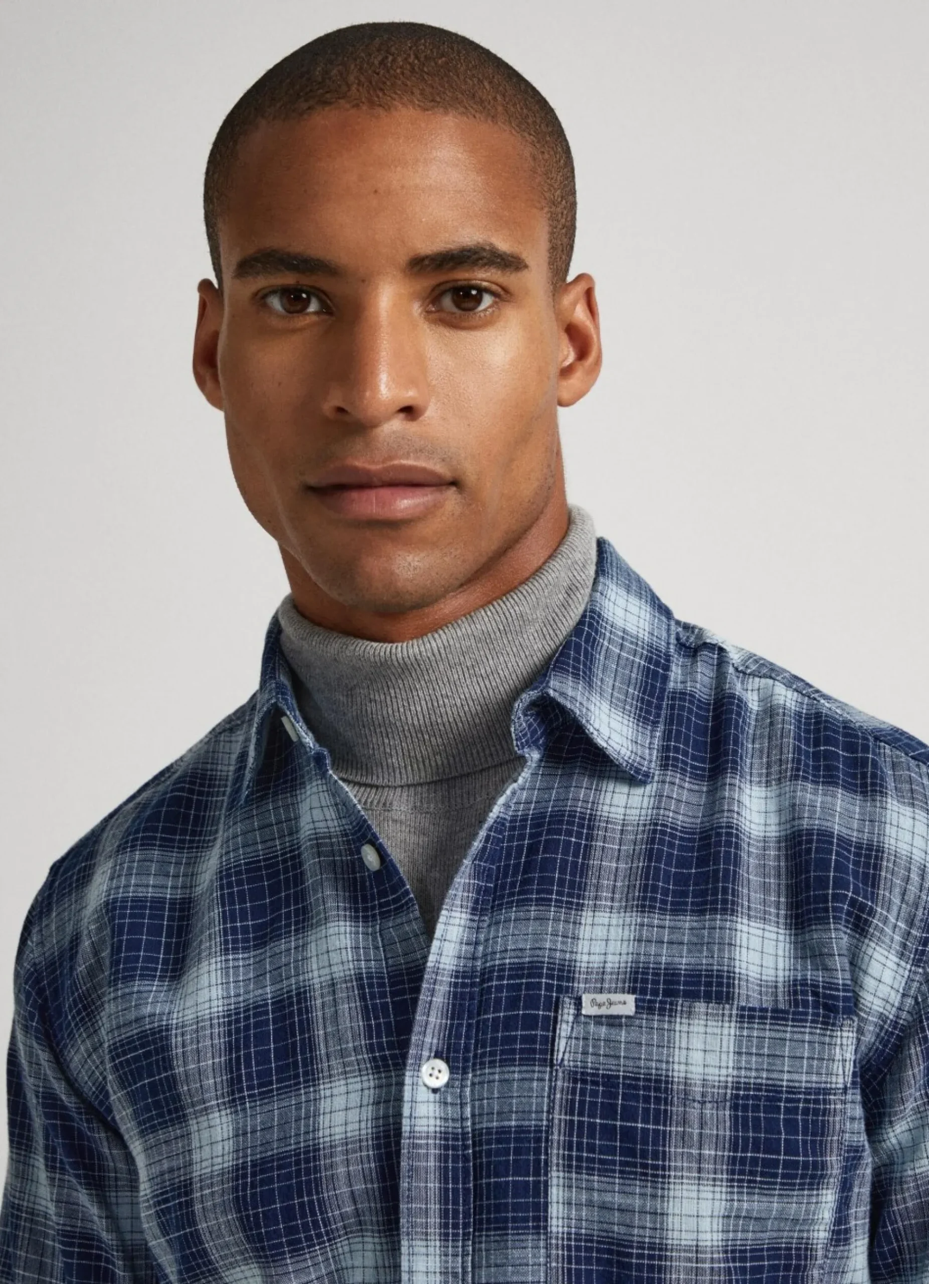 Homem Pepe Jeans Camisas>Camisa Xadrez Algodao Indigo
