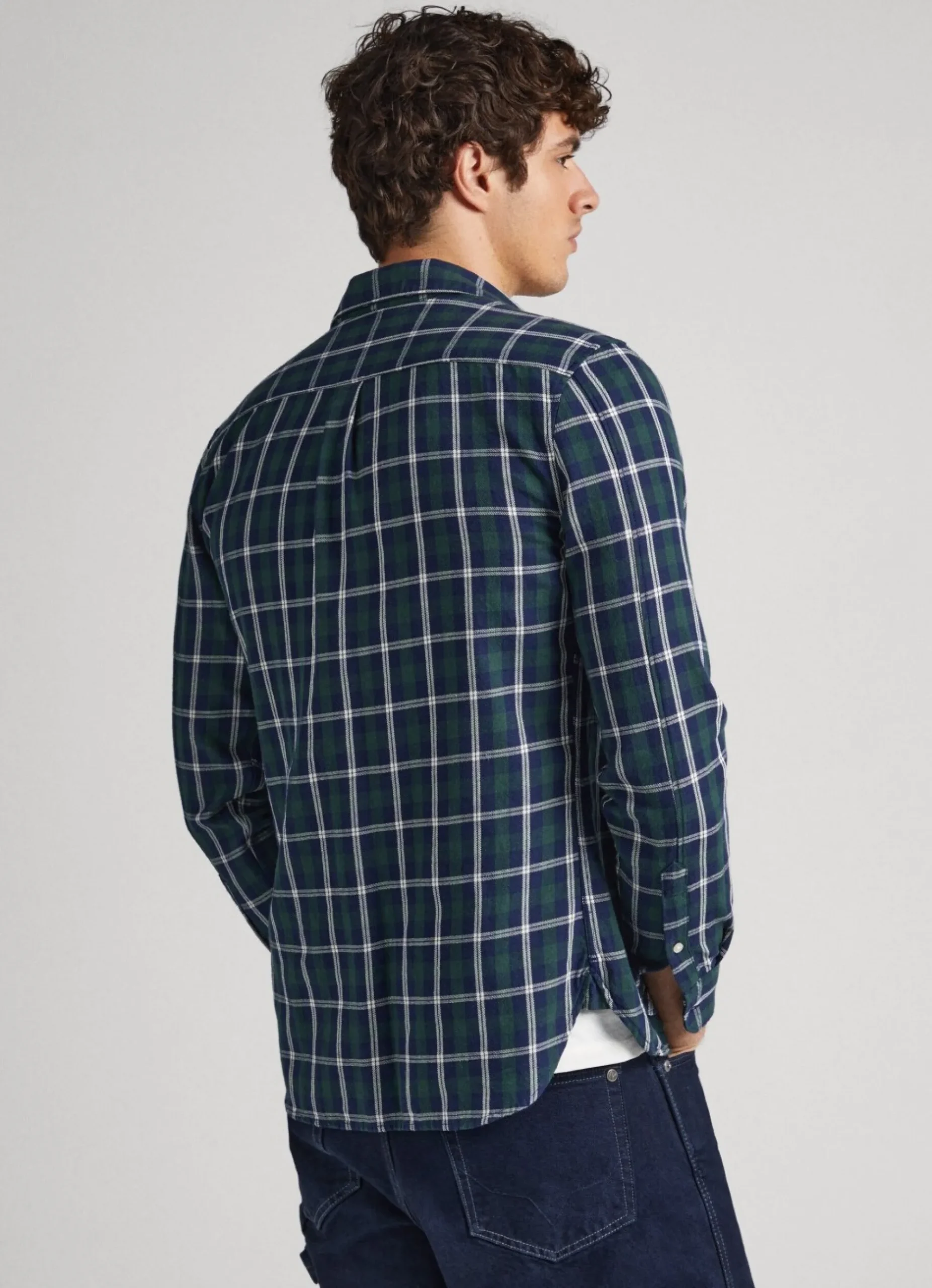 Homem Pepe Jeans Camisas>Camisa Xadrez Algodao Sarja
