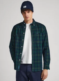 Homem Pepe Jeans Camisas>Camisa Xadrez De Bombazina