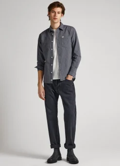 Homem Pepe Jeans Camisas>Camisa Xadrez Oxford Slim Fit