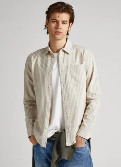 Homem Pepe Jeans Camisas>Camisa Xadrez Oxford Slim Fit