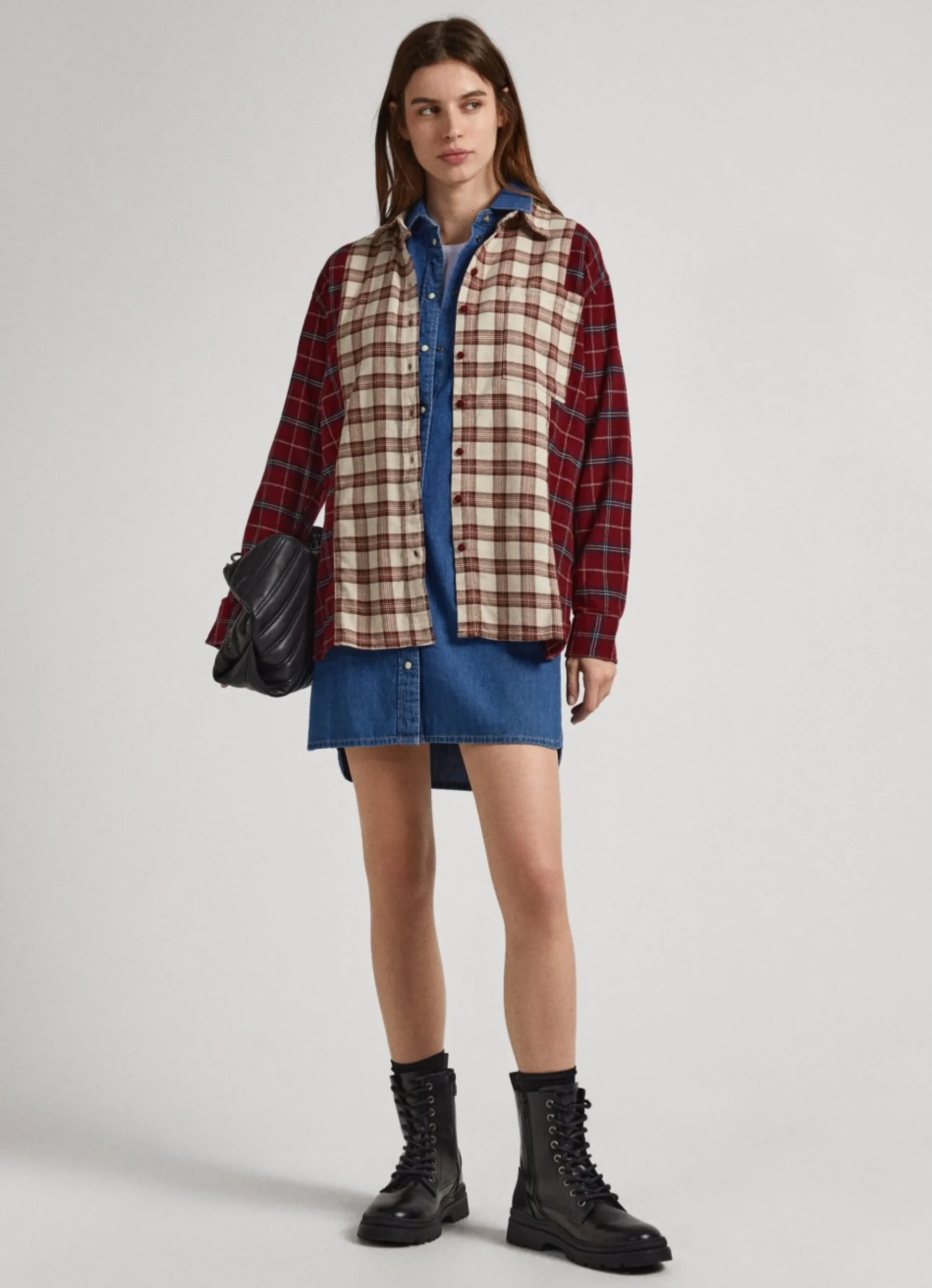 Mulher Pepe Jeans Camisas E Blusas>Camisa Xadrez Relaxed Fit