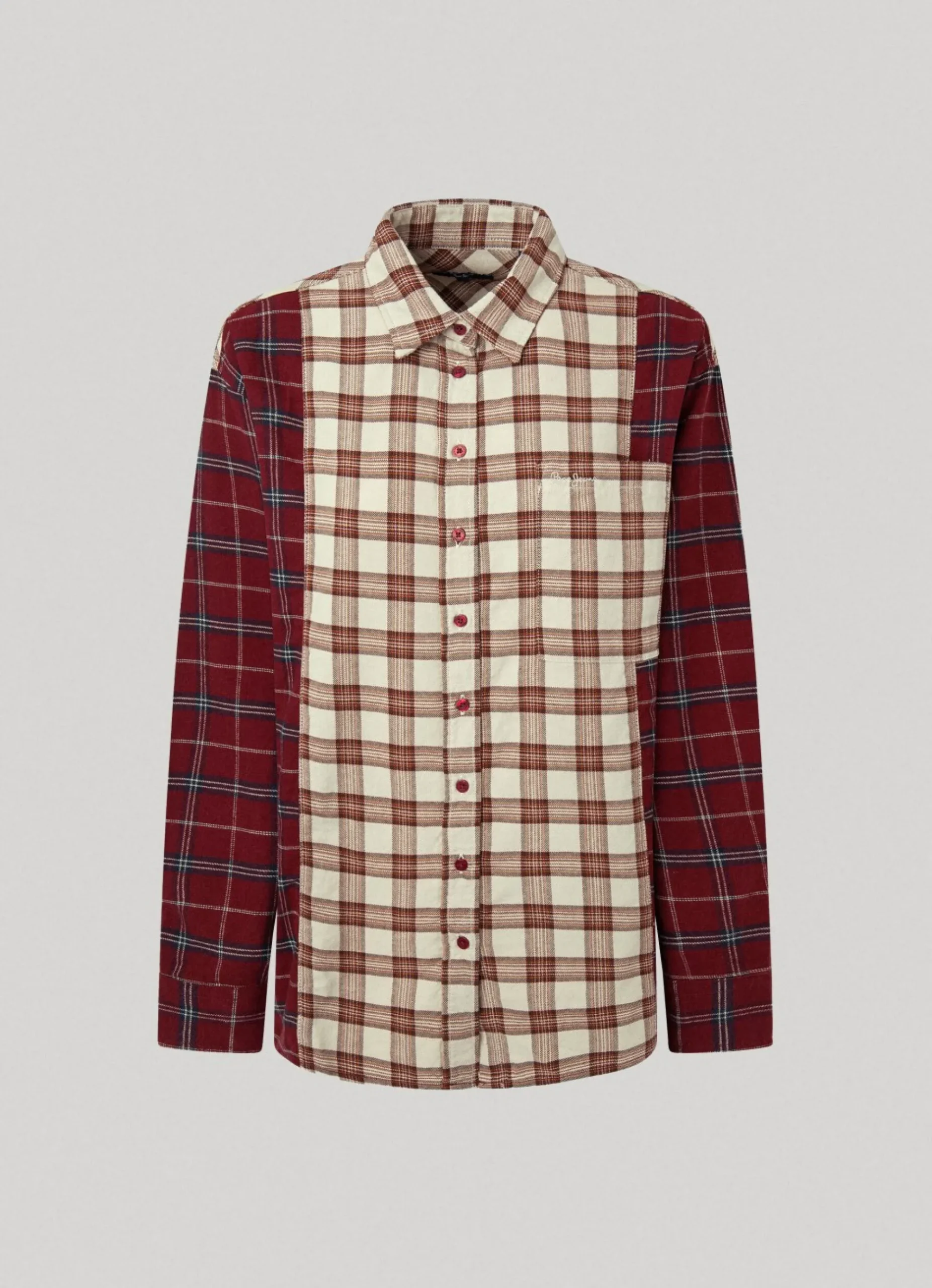Mulher Pepe Jeans Camisas E Blusas>Camisa Xadrez Relaxed Fit