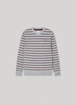 Rapaz Pepe Jeans Sweatshirts E Malhas>Camisola Algodao As Riscas