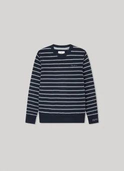 Rapaz Pepe Jeans Sweatshirts E Malhas>Camisola Algodao As Riscas