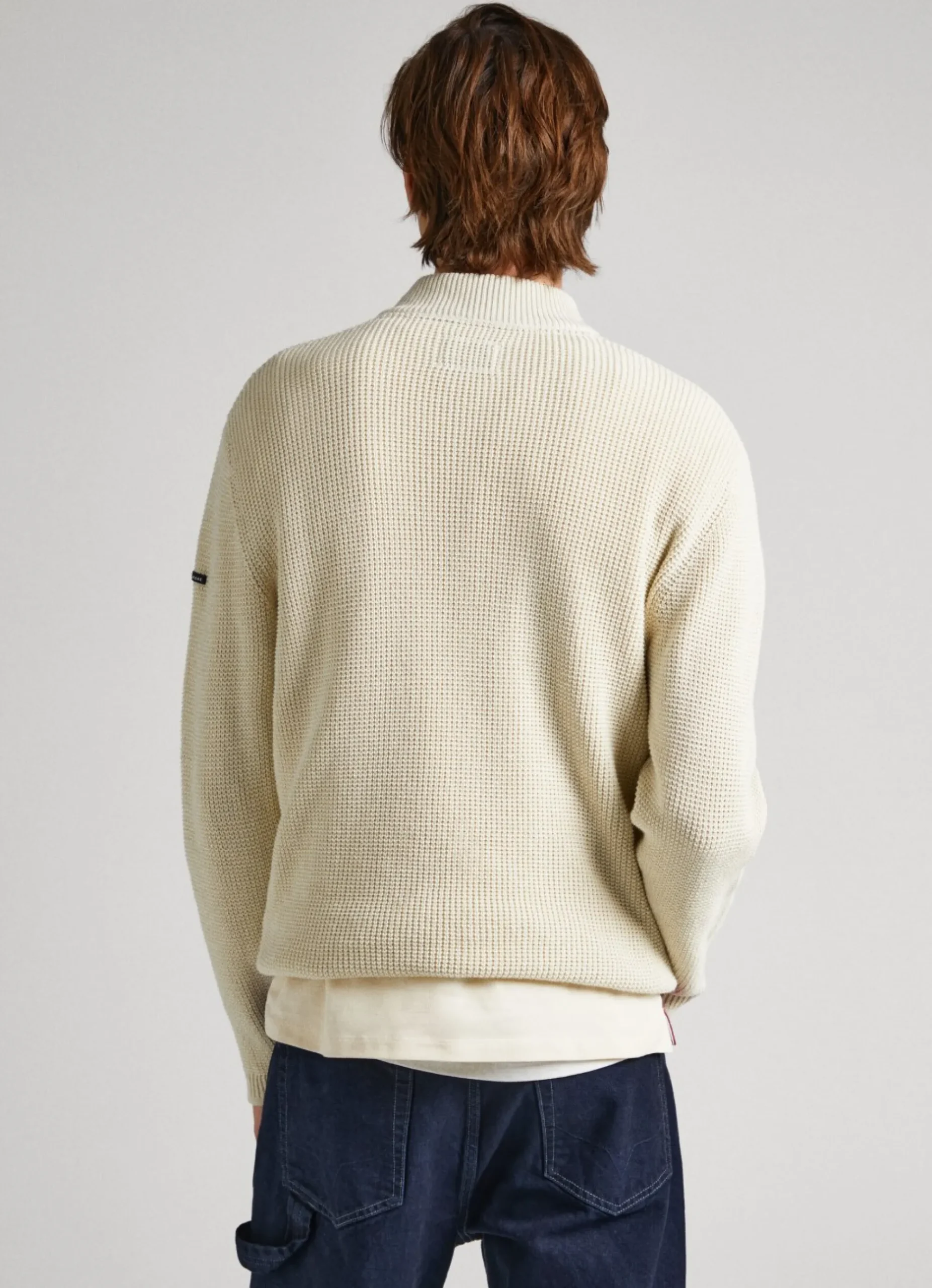 Homem Pepe Jeans Malhas>Camisola Algodao Com Meio Fecho