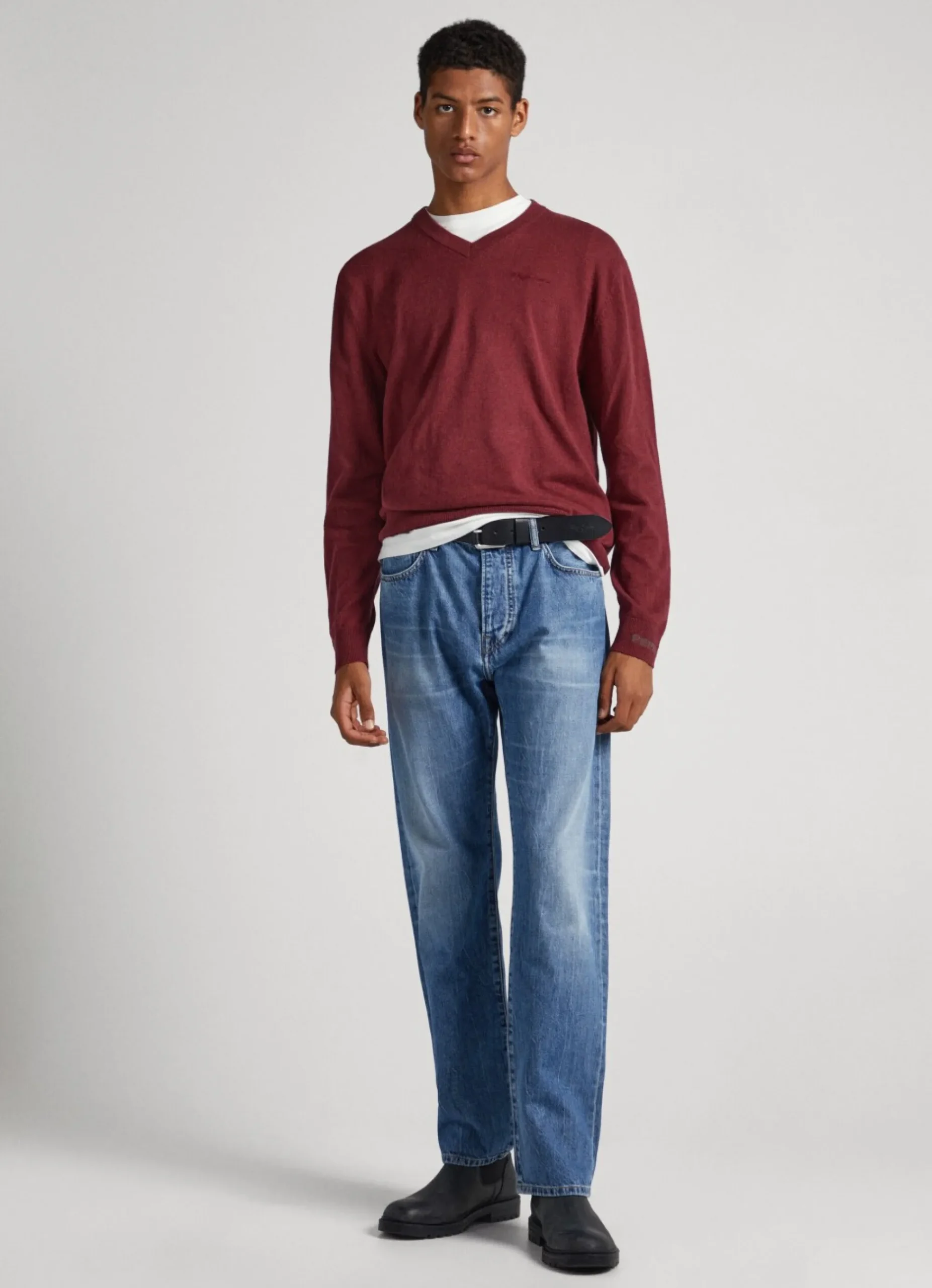 Homem Pepe Jeans Malhas>Camisola Algodao Decote Em V