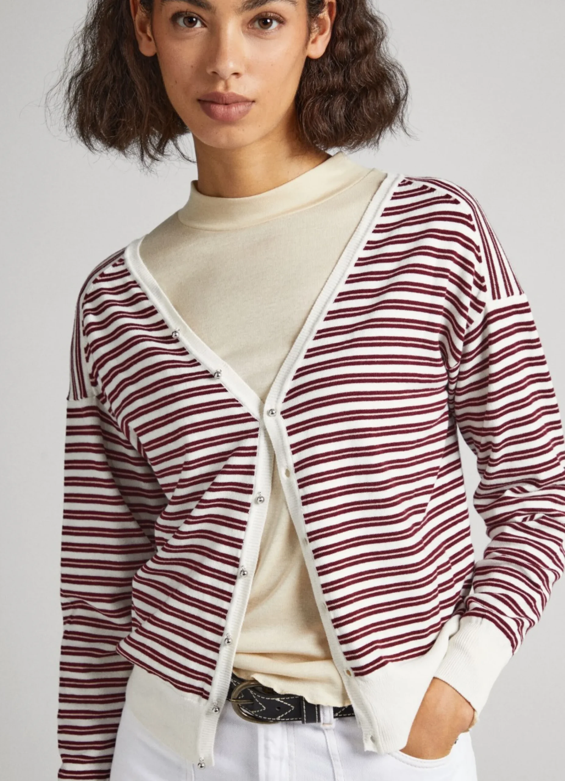 Mulher Pepe Jeans Malhas E Cardigans>Camisola Algodao Pima As Riscas