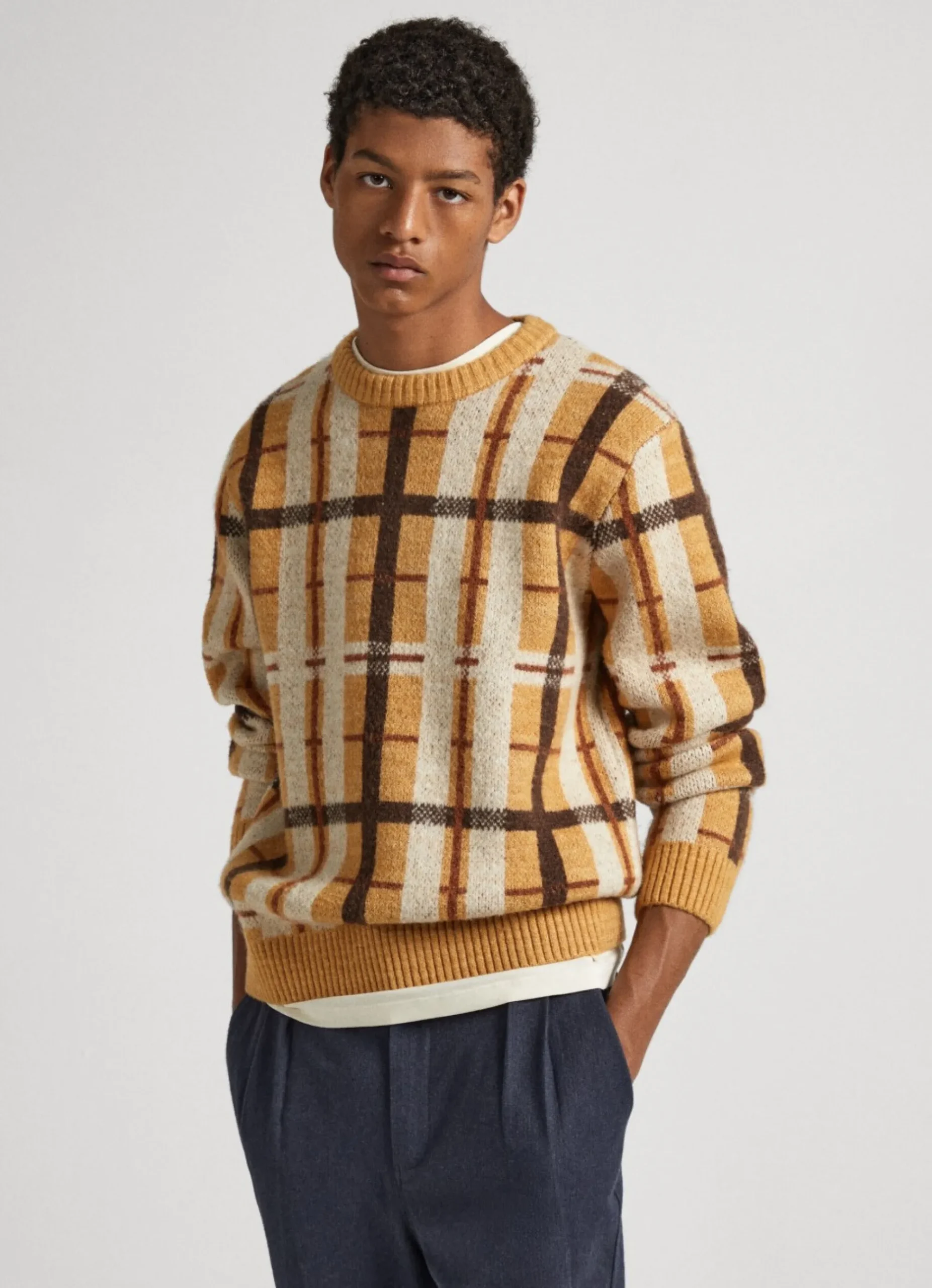 Homem Pepe Jeans Malhas>Camisola Algodao Xadrez Tartan