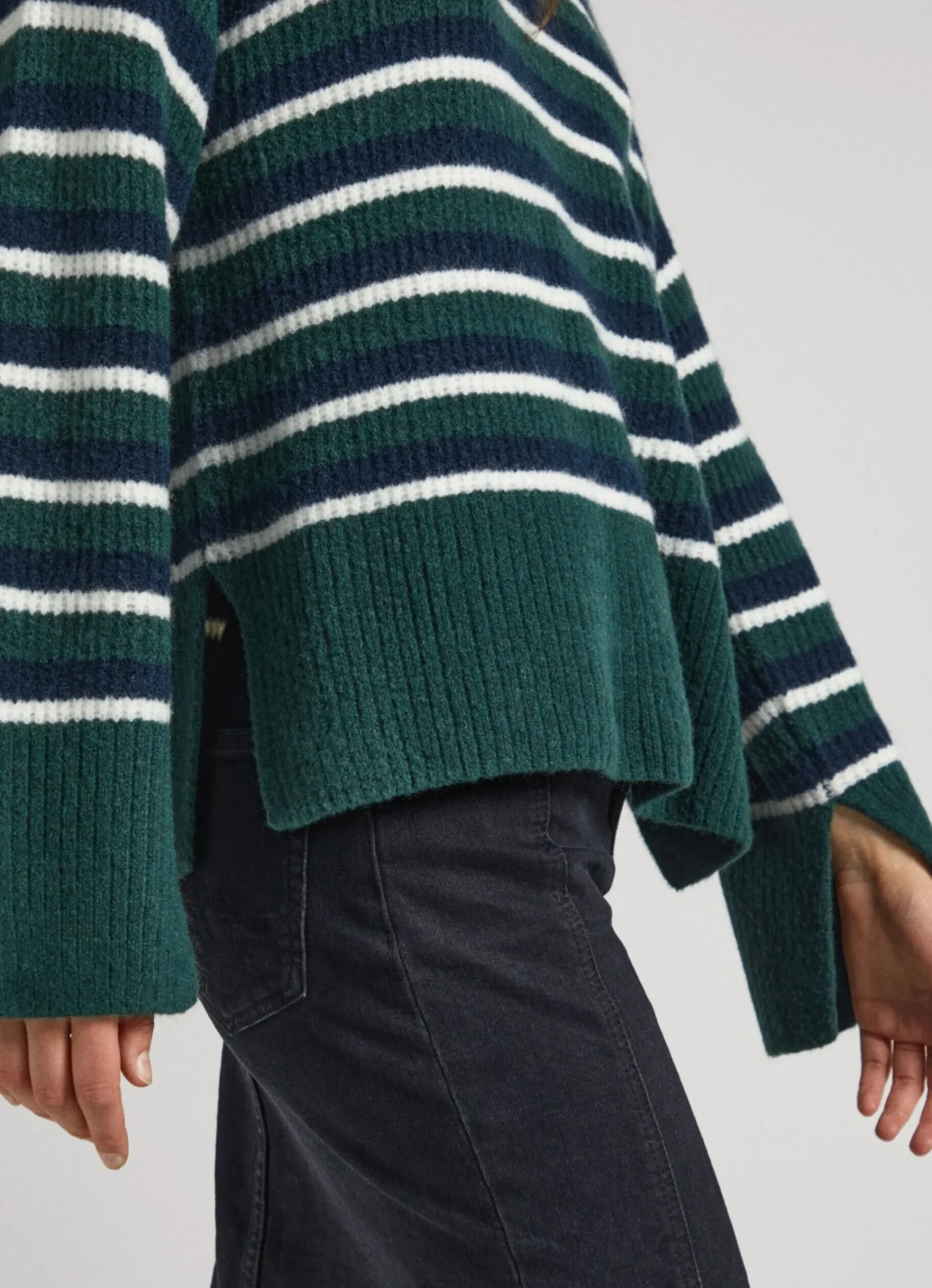 Mulher Pepe Jeans Malhas>Camisola As Riscas Com Gola Redonda