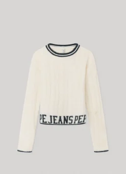 Rapariga Pepe Jeans Sweatshirts E Malhas>Camisola Boxy Fit Logo Bordado