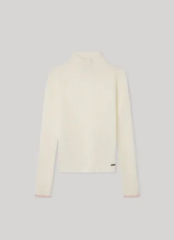 Rapariga Pepe Jeans Sweatshirts E Malhas>Camisola Canelada De Gola Alta