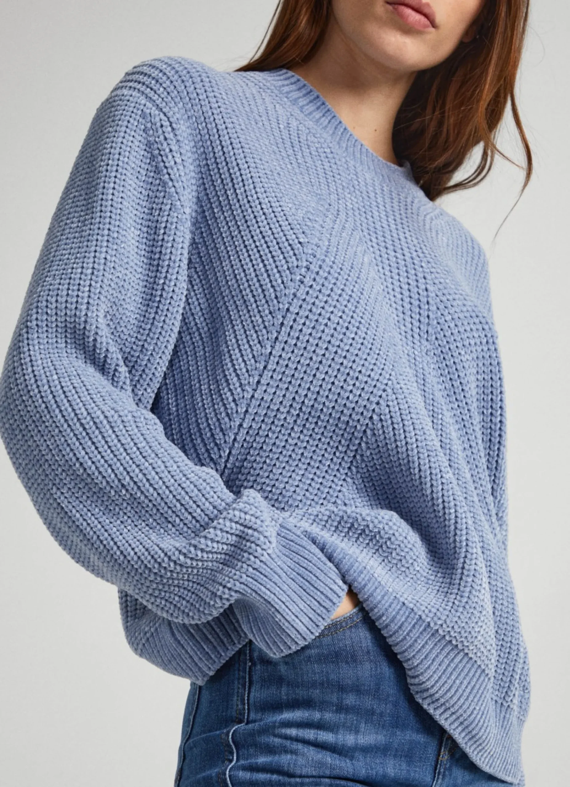 Mulher Pepe Jeans Malhas E Cardigans>Camisola Chenille Gola Redonda
